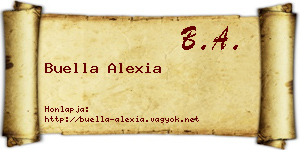 Buella Alexia névjegykártya